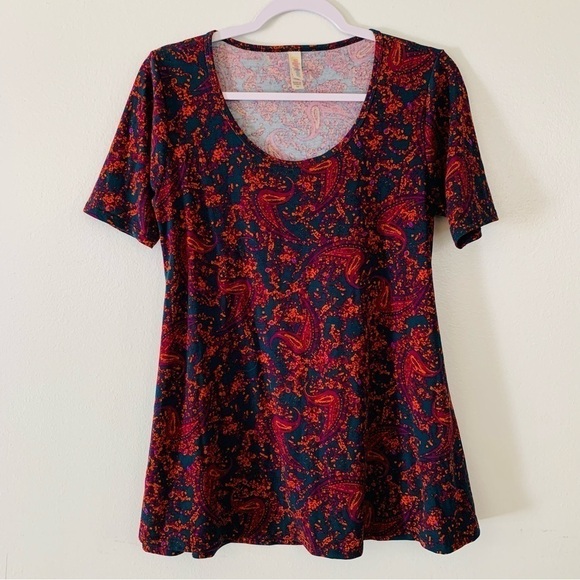 Lularoe Multi Color Paisley Floral Perfect T Size XS - Picture 3 of 6